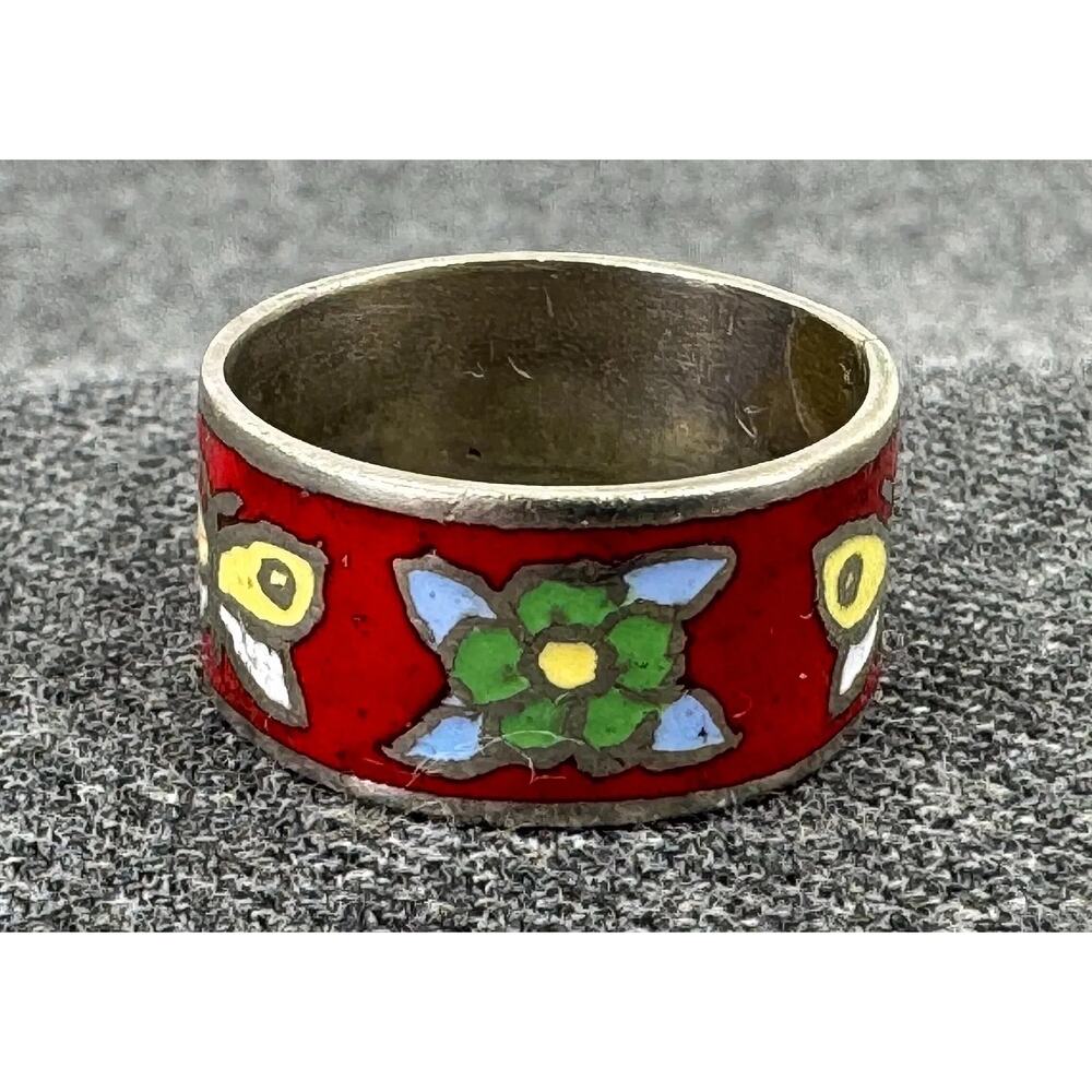 Vintage Enamel Butterfly Ring -child